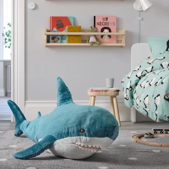 Ikea Baby Shark Hooded Towel BLÅVINGAD Towel With Hood, Shark